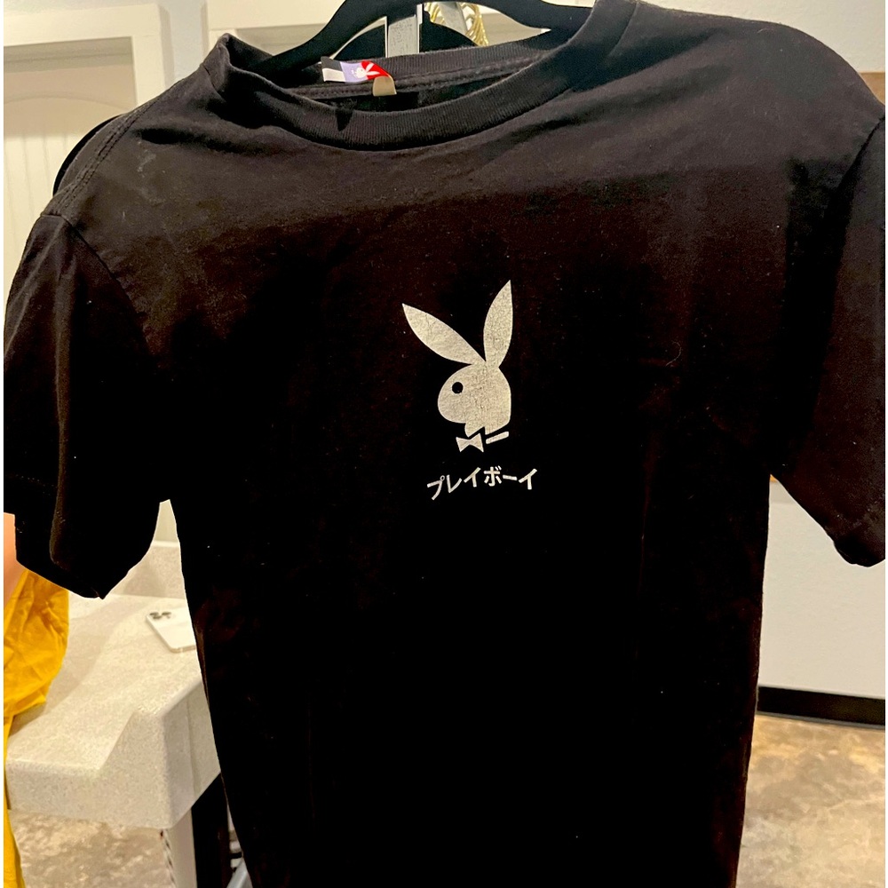 Gently used men’s Playboy anime t-shirt size Small !!